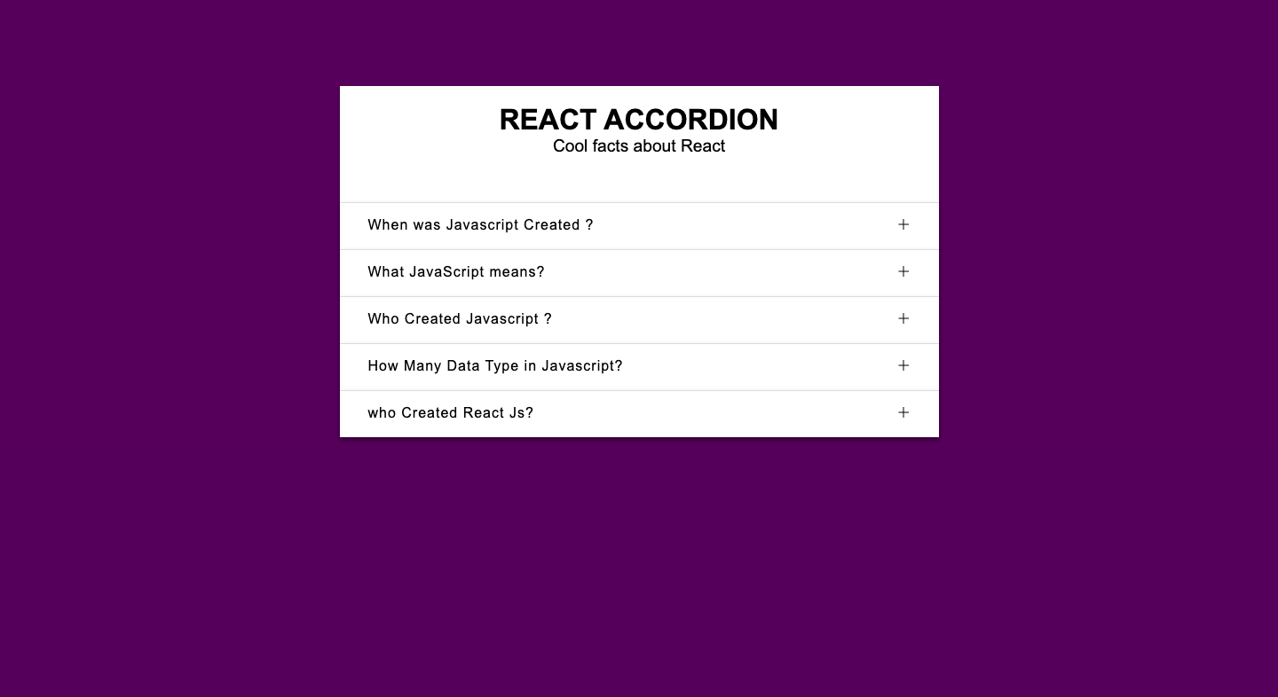 reactjs accordion